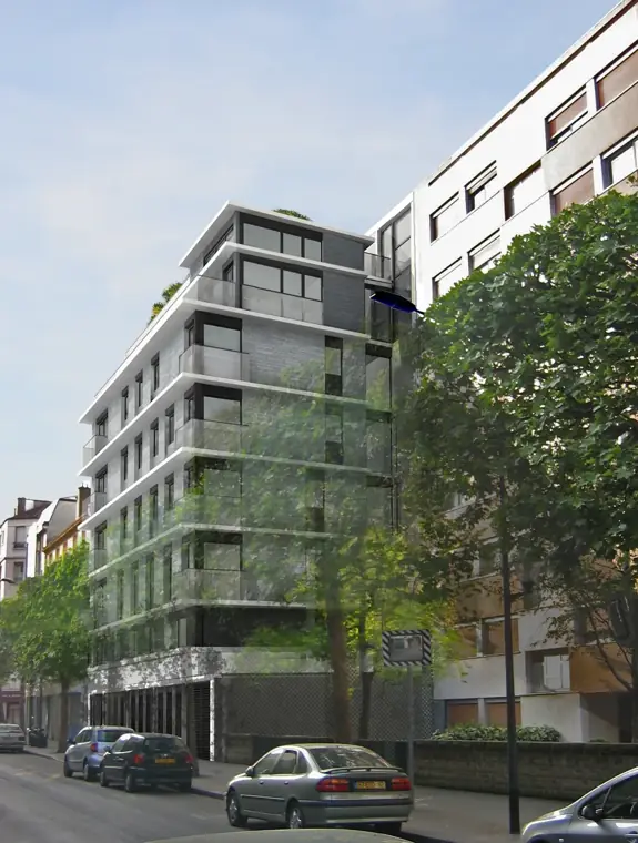 Immeuble de 28 logements rue d'Issy à Boulogne, conçu par Bernard Schrœder